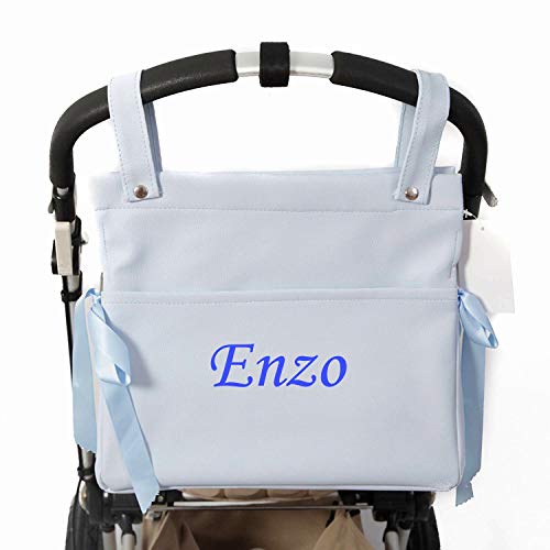 Bolso Talega Polipiel Personalizado Carrito Bebe -Danielstore. Nombre bebe bordado Bolso Talega Polipiel Personalizado Carrito Bebe -Danielstore. Nombre bebe bordado