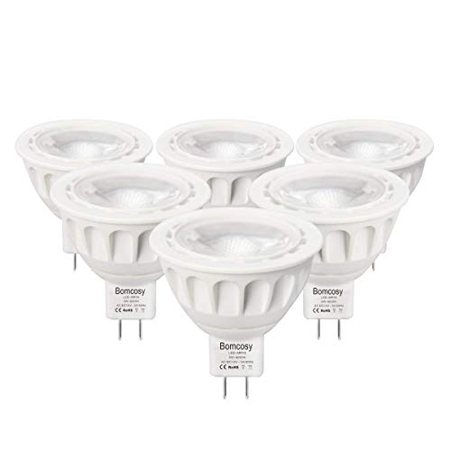 Bomcosy 5W MR16 Bombillas LED, GU5.3 halógeno de 50 W,GU 5.3 LED Blanco Cálido 3000K, LED Spot Light, Bombillas led 12 voltios, 420Lumens, LED MR16 No Regulable, Pack de 6 Bomcosy 5W MR16 Bombillas LED, GU5.3 halógeno de 50 W,GU 5.3 LED Blanco Cálido 3000K, LED Spot Light, Bombillas led 12 voltios, 420Lumens, LED MR16 No Regulable, Pack de 6