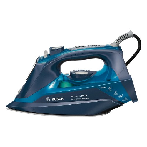 Bosch TDA703021A, Plancha de Vapor, 3000W, Vapor Constante 50 g/min, Cerámica, Color Azul Bosch TDA703021A, Plancha de Vapor, 3000W, Vapor Constante 50 g/min, Cerámica, Color Azul