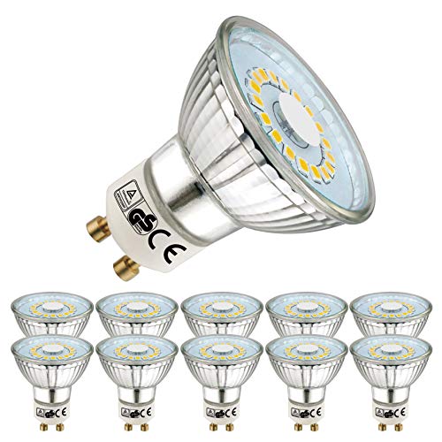 EACLL Bombillas LED GU10 4000K Blanco Neutro 5W 450 Lúmenes Equivalente 50W Halógena Lámpara. 120 ° Luz Blanca Neutra natural Spotlight, 10 Pack EACLL Bombillas LED GU10 4000K Blanco Neutro 5W 450 Lúmenes Equivalente 50W Halógena Lámpara. 120 ° Luz Blanca Neutra natural Spotlight, 10 Pack