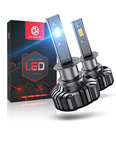 H1 LED 12000LM Bombillas Faros Delanteros para Coches, Kits de Conversión LED 12V, 6000K