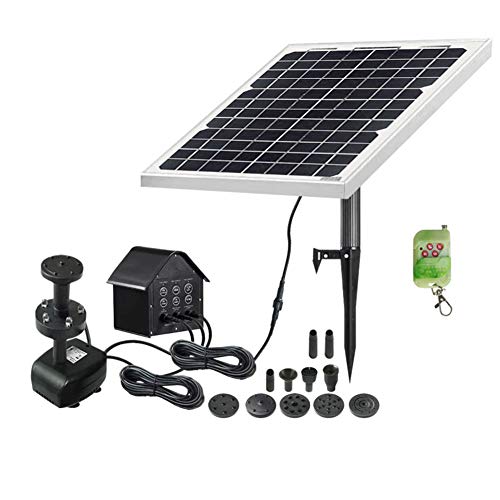 HS-Zak Miller Al Aire Libre Bomba Solar De La Fuente con Rociador 5 Boquilla Construido En 2400 Mah Batería Bombas 12W Jardín con Energía Solar Bomba De Agua Automático con Patas Agua Flotante