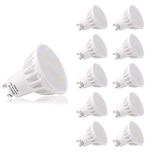 LOHAS GU10 Bombillas LED, Blanca Neutra 4000K, Bombillas LED 6W (Equivalentes a 50 W), 220V - 240V, 500LM, No Regulables, Ángulo de Haz de 120 Grados, Bombillas de Bajo Consumo, Paquete de 10 Unidades LOHAS GU10 Bombillas LED, Blanca Neutra 4000K, Bombillas LED 6W (Equivalentes a 50 W), 220V - 240V, 500LM, No Regulables, Ángulo de Haz de 120 Grados, Bombillas de Bajo Consumo, Paquete de 10 Unidades