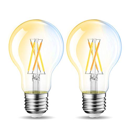 LVWIT Bombillas Inteligente LED A60 Filamento WiFi Regulable 6.5W 806 LM, Lámpara E27 Bombilla Funciona con Alexa, Google Home Assistant y App Smart Life/Tuya,Equivalente a 60W, 2 Pcs. LVWIT Bombillas Inteligente LED A60 Filamento WiFi Regulable 6.5W 806 LM, Lámpara E27 Bombilla Funciona con Alexa, Google Home Assistant y App Smart Life/Tuya,Equivalente a 60W, 2 Pcs.