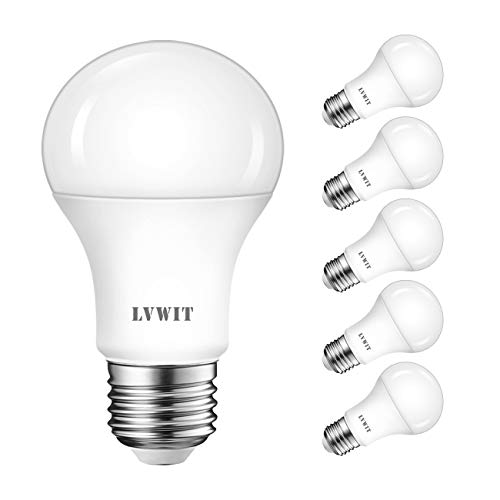 LVWIT Bombillas LED E27 (Casquillo Gordo) - 13W equivalente a 75W, 1055 lúmenes, Color blanco frío 6500K, No regulable - Pack de 6 Unidades.