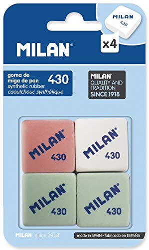 Milan BMM9215 - Pack de 4 gomas de borrar Milan BMM9215 - Pack de 4 gomas de borrar
