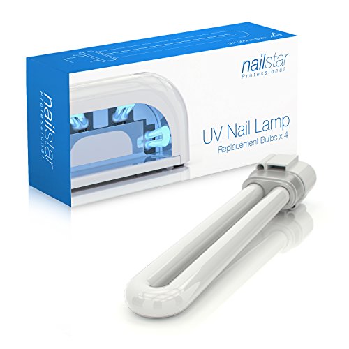 NailStar® - 4 bombillas UV de 9 W (365 nm) para la lámpara de uñas NailStar de 36 W