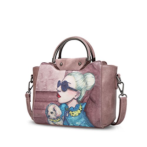 NICOLE&DORIS Elegante Tote Bolsos de Mano para Mujer Monederos Bolso Crossbody Mujer Bolso de Bandolera Bolsa PU Rosado NICOLE&DORIS Elegante Tote Bolsos de Mano para Mujer Monederos Bolso Crossbody Mujer Bolso de Bandolera Bolsa PU Rosado