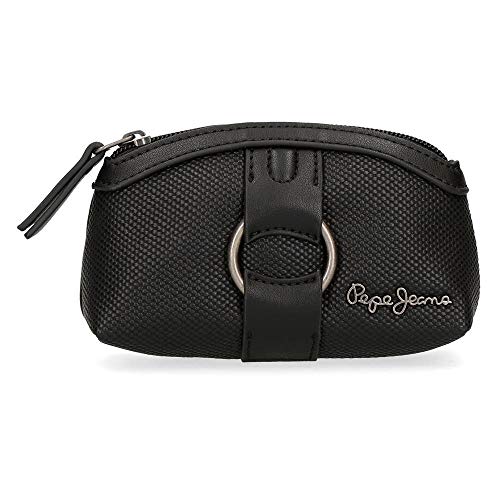 Pepe Jeans, Mini Neceser, 14 cm, Negro Pepe Jeans, Mini Neceser, 14 cm, Negro