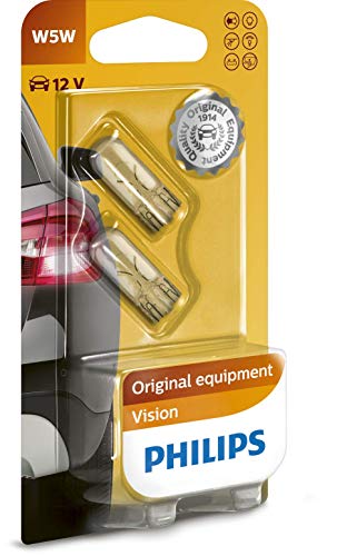 Philips 12961B2 Vision - Bombilla W5W para indicadores (2 unidades)