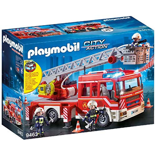 PLAYMOBIL City Action Camión de Bomberos con Escalera, Luces y Sonido, a Partir de 5 Años (9463) PLAYMOBIL City Action Camión de Bomberos con Escalera, Luces y Sonido, a Partir de 5 Años (9463)
