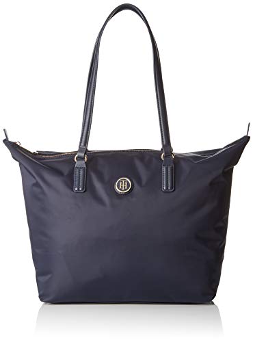 Tommy Hilfiger Poppy Tote, Bolso totes para Mujer, Azul (Tommy Navy), 14x32x47 cm (W x H x L)