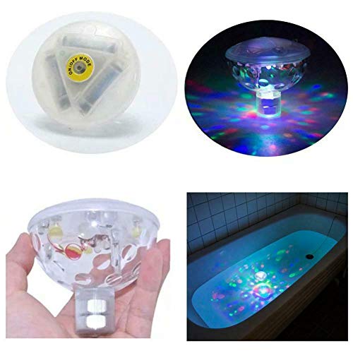 2 / 4PC bajo el agua LED Disco Light Glow Piscina Bañera de hidromasaje Spa Lámpara intermitente, LED Baby Bath Light (2PC)