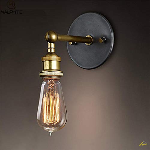 2 piezas de aplique de pared retro americano luz de ático retro E27 hierro dúctil retro accesorio de iluminación de decoración del hogar industrial 2 piezas de aplique de pared retro americano luz de ático retro E27 hierro dúctil retro accesorio de iluminación de decoración del hogar industrial