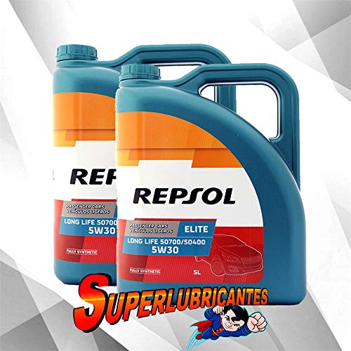 Aceite Motor REPSOL Élite Long Life 50700/50400 5W-30 10 litros (2x5 LTS)