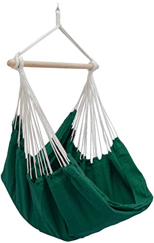 AMANKA XXL Silla Colgante para Sentarse 2 Personas 185x130cm Gira 360° Verde Oscuro AMANKA XXL Silla Colgante para Sentarse 2 Personas 185x130cm Gira 360° Verde Oscuro