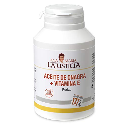 Ana Maria Lajusticia - Aceite de onagra – 275 perlas. Alivia dolores menstruales, los sintomas de la menopausia y el síndrome premenstrual. Envase para 137 días de tratamiento.