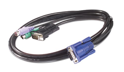 APC KVM PS/2 7.6 m Cable para Video, Teclado y ratón (kvm) 7,6 m Negro - Switch KVM (7,6 m, PS/2, PS/2, VGA, Negro, VGA)