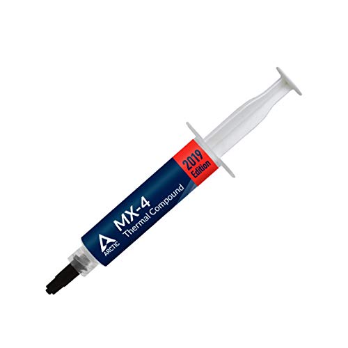 ARCTIC MX-4 2019 Edition - Pasta de interfaz térmica a base de carbono - Disipador de calor - Fácil de aplicar - alta durabilidad - 8g ARCTIC MX-4 2019 Edition - Pasta de interfaz térmica a base de carbono - Disipador de calor - Fácil de aplicar - alta durabilidad - 8g