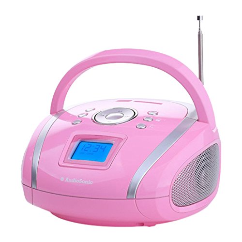 Audiosonic RD-1566 - Radio estéreo (USB/SD/MP3) rosa