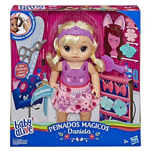 Baby Alive Muñeca Daniela peinados mágicos (Hasbro E5241SC1)