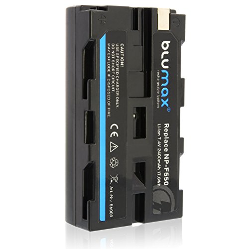 Batería Blumax NP-F550 compatible con diversos modelos de cámaras digitales de Sony 2400mAh, 7,4V 17,8Wh más capacidad que la batería original