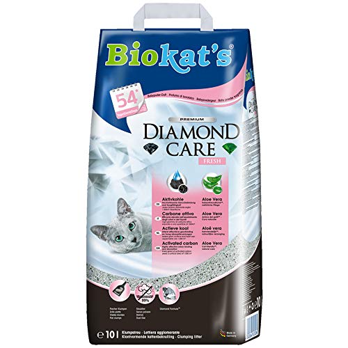 Biokat's Diamond Care Fresh, arena para gatos con fragancia – Arena aglomerante para gatos: de alta calidad, con carbón activo y aloe vera – 1 bolsa de papel (1 x 10 l) Biokat's Diamond Care Fresh, arena para gatos con fragancia – Arena aglomerante para gatos: de alta calidad, con carbón activo y aloe vera – 1 bolsa de papel (1 x 10 l)