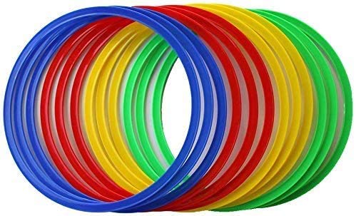 Boje Sport - Lote de Aros Flexibles (12 Unidades, Ø Aprox. 45 cm de diámetro, Incluye Bolsa), 4 Colores Boje Sport - Lote de Aros Flexibles (12 Unidades, Ø Aprox. 45 cm de diámetro, Incluye Bolsa), 4 Colores