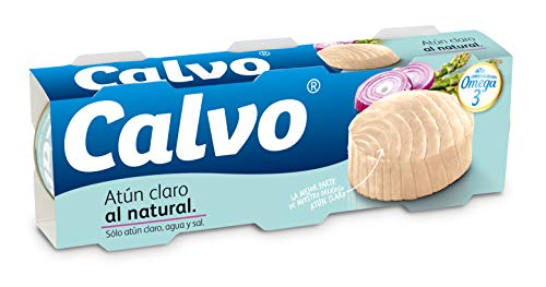 Calvo Atún Claro Al Natural - Paquete de 3 x 80 gr