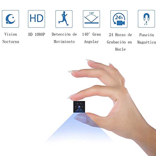 Camaras Espias Ocultas, Mini Camaras Espias 1080P HD Cámara Vigilancia Portátil Secreta Compacta con Detector de Movimiento IR Visión Nocturna, Camaras de Seguridad Pequeña Interior/Exterior Camaras Espias Ocultas, Mini Camaras Espias 1080P HD Cámara Vigilancia Portátil Secreta Compacta con Detector de Movimiento IR Visión Nocturna, Camaras de Seguridad Pequeña Interior/Exterior