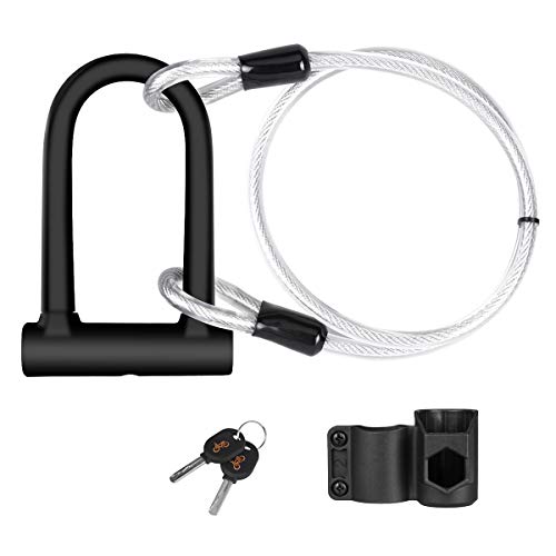 Candado en U, U Lock DINOKA Candado Bicicleta Alta Seguridad de 16mm con Abrazadera de Soporte + 1200mm de Cable de Acero trenzado flexible. Candado en U, U Lock DINOKA Candado Bicicleta Alta Seguridad de 16mm con Abrazadera de Soporte + 1200mm de Cable de Acero trenzado flexible.
