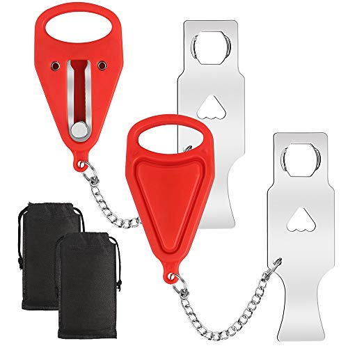 Cerradura de puerta portátil 2 piezas de bloqueo de viaje cerradura de seguridad para Hotel Escuela Viaje Dormitorio Baño Puerta del apartamento Cerradura adicional Cerradura de puerta portátil 2 piezas de bloqueo de viaje cerradura de seguridad para Hotel Escuela Viaje Dormitorio Baño Puerta del apartamento Cerradura adicional