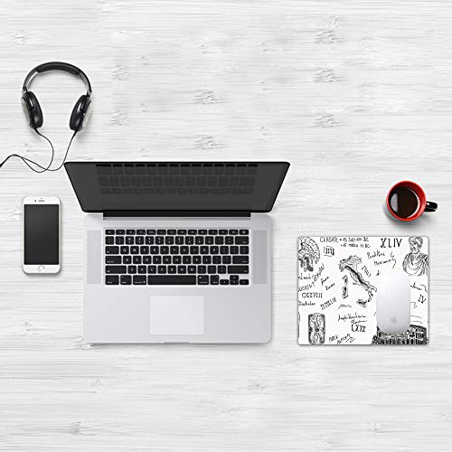 Comfortable Mouse Pad 32x25 cm,Fiesta de la toga, iconos de la época romana antigua César Coliseo Gladiador Casco S,Base de Goma Antideslizante Wipe Washable para Gamers Ordenador, PC y Laptop32x25 cm Comfortable Mouse Pad 32x25 cm,Fiesta de la toga, iconos de la época romana antigua César Coliseo Gladiador Casco S,Base de Goma Antideslizante Wipe Washable para Gamers Ordenador, PC y Laptop32x25 cm