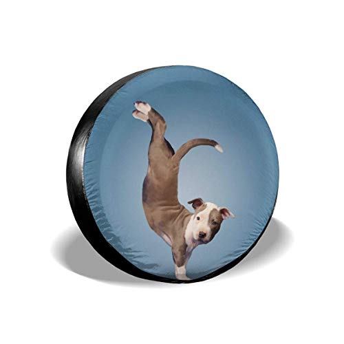 Cubierta de Rueda de Repuesto, Pit Bull Puppy Dog Universal Spare Tire Cover, Vinyl Wheel & Tire Protector (Fit Wheel Diameter 23'-33')