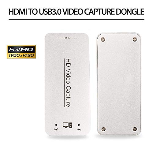 DIGITNOW! Capturadora de vídeo HDMI USB 3.0 y Dispositivo de Tarjeta HDMI Dongle Full HD 1080P Video Audio HDMI to USB Converter Converter para Windows Linux Sistema Os X