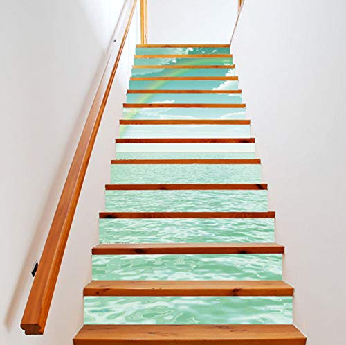 DIY Reformado Escaleras Etiqueta de La Pared Decoración Para El Hogar Sala de estar Ático 3D Escaleras Pegatinas Casa Decoración Mural