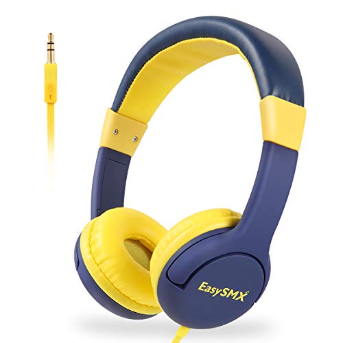 EasySMX Cascos Niños, [Regalos Originales] Auriculares para Niños con 3.5 mm Jack, Cascos Infantiles con Cable y Volumen Limitado de 85dB para iPod iPad iPhone(3.5mm) Handy Tablet PC MP3 MP4