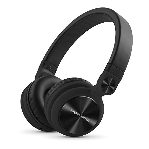 Energy Sistem Headphones DJ2 Black Mic (Flip-Up Ear Cups, Removable Cable, Control Talk, Foldable)
