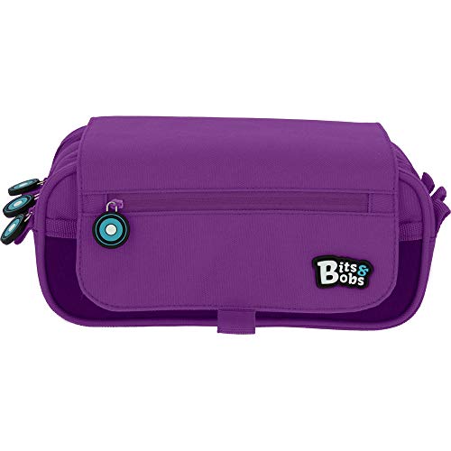 Grafoplás Bits & Bobs, Estuche Escolar 3 Compartimentos con Solapa, 23 cm, Violeta Grafoplás Bits & Bobs, Estuche Escolar 3 Compartimentos con Solapa, 23 cm, Violeta