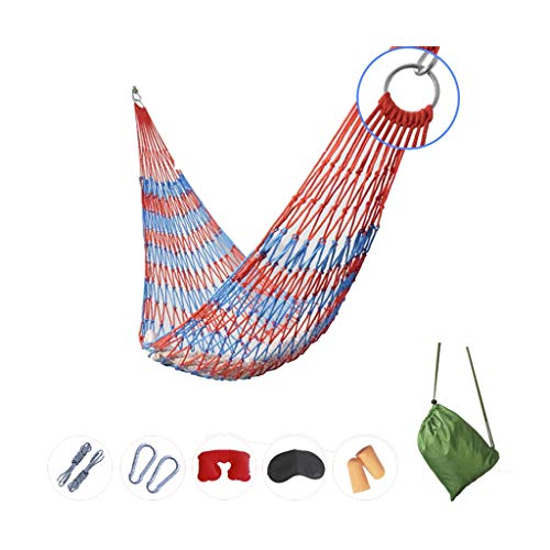 GWDJ Hamaca Hamaca de Viaje, Hamaca de Jardín para 1 Persona, Camping Ligero para Uso En Interiores Y Exteriores para Almacenamiento, Verde / Rojo, 300 Kg de Carga ( Color : Red , Size : Style1 ) GWDJ Hamaca Hamaca de Viaje, Hamaca de Jardín para 1 Persona, Camping Ligero para Uso En Interiores Y Exteriores para Almacenamiento, Verde / Rojo, 300 Kg de Carga ( Color : Red , Size : Style1 )