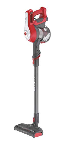 Hoover H FREE 100 HF122RH Aspiradora Escoba sin Cable, Sistema Ciclónico, Cepillo Suelos Duros, Accesorios Integrados, Luces LED, Depósito 0.9L, Batería Extraíble Litio 22 V, 40 min, 2 Velocidades