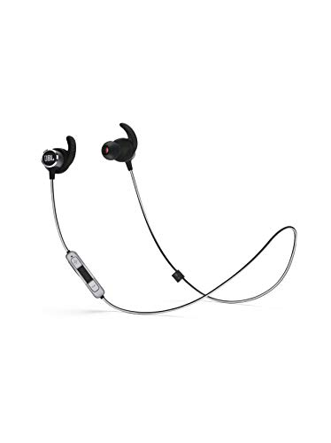 JBL Reflect Mini 2 Sport - Auriculares deportivos con Bluetooth y cancelación de ruido, cascos inalámbricos resistentes al agua (IPX5), hasta 10 h de música, negro