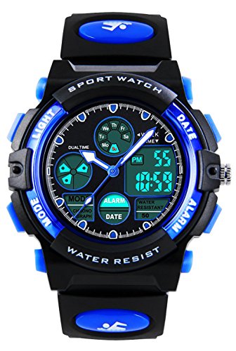 Kids Digital analógico Relojes para niños - Childrens Deportes al Aire Libre Reloj con Alarma/Hora Dual/LED luz, 5 ATM Impermeable electrónico analógico Sport muñeca Relojes para Adolescentes Kids Digital analógico Relojes para niños - Childrens Deportes al Aire Libre Reloj con Alarma/Hora Dual/LED luz, 5 ATM Impermeable electrónico analógico Sport muñeca Relojes para Adolescentes