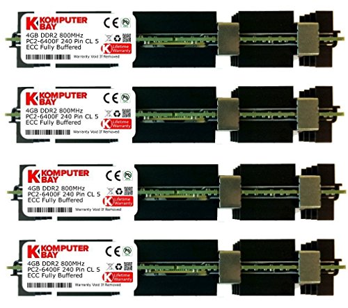 Komputerbay - Módulo de memoria RAM APPLE MAC PRO 2008 3,1 (2,8 3,0 3,2), 16 GB (4x 4 GB), DDR2, PC2-6400F, 800MHz, ECC Fully Buffered, FB-DIMM (240 PIN), con MAC disipador de calor