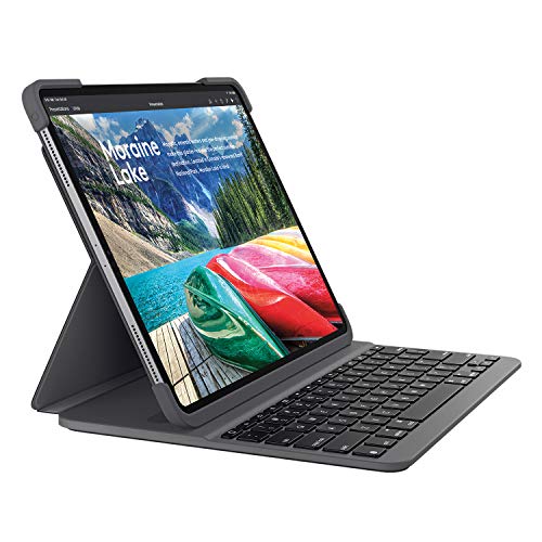 Logitech Slim Folio Pro (Versión extranjera) Funda para iPad Teclado Inalámbrico Bluetooth, iPad Pro 12.9 Pulgadas, 3a Gen Modelos: A1876, A1895, A1983, A2014, Teclas Retroiluminadas, QWERTY Italiano Logitech Slim Folio Pro (Versión extranjera) Funda para iPad Teclado Inalámbrico Bluetooth, iPad Pro 12.9 Pulgadas, 3a Gen Modelos: A1876, A1895, A1983, A2014, Teclas Retroiluminadas, QWERTY Italiano