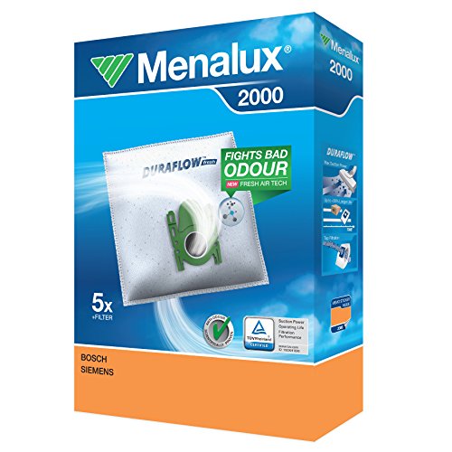 Menalux 2000 Pack con 5 Bolsas y 1 Filtro para Aspiradores Bosch y Siemens Menalux 2000 Pack con 5 Bolsas y 1 Filtro para Aspiradores Bosch y Siemens