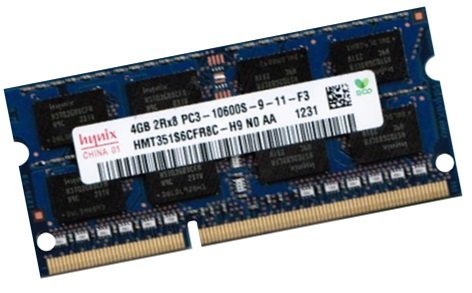 Mihatsch & Diewald/Hynix Netbook RAM 1 x 4 GB 204 pin DDR3-1333 SO-DIMM(1333 mhz, PC3-10600, CL9) para Asus Eee PC 1015B + 1015BX + 1015T + 1015PB + 1025C + 1215B + 1215T + 1225C + A1215N