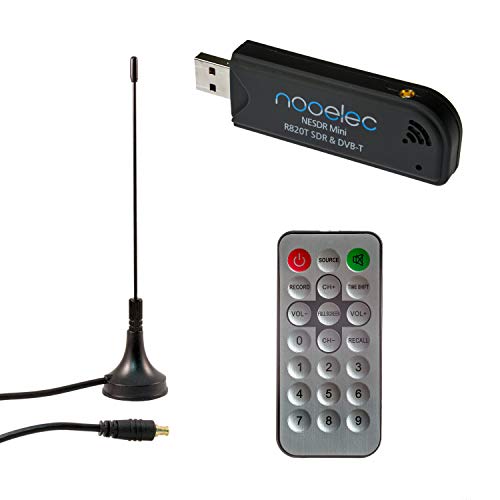 NESDR Mini (TV28T v2) Receptor USB RTL-SDR, DVB-T y ADS-B con Antena y Control Remoto. RTL2832U y R820T. Radio de Bajo Costo Definida por Software Compatible con la Mayoría de los Paquetes de Software