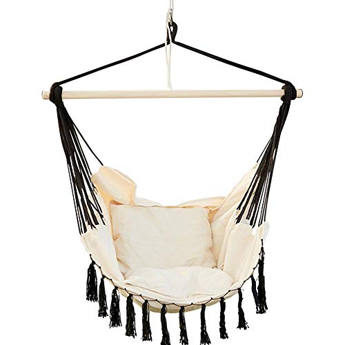 N/V Silla Hamaca Colgante, Hamaca De Relajación Que Cuelga, Columpio Colgante Silla con Almohadas Balcón, Terraza, Sala De Estar, Habitación Infantil, Ático N/V Silla Hamaca Colgante, Hamaca De Relajación Que Cuelga, Columpio Colgante Silla con Almohadas Balcón, Terraza, Sala De Estar, Habitación Infantil, Ático