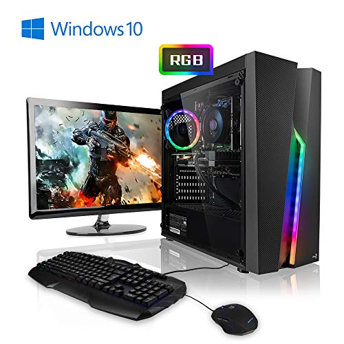 Pack Gaming - Ordenador Gaming PC AMD Ryzen 5 2600 • 24" ASUS Full-HD • Teclado y ratón Gaming • GeForce GTX1050Ti 4GB • 16GB RAM • Windows 10 • 1000GB HDD • PC Gamer • Ordenador de sobremesa